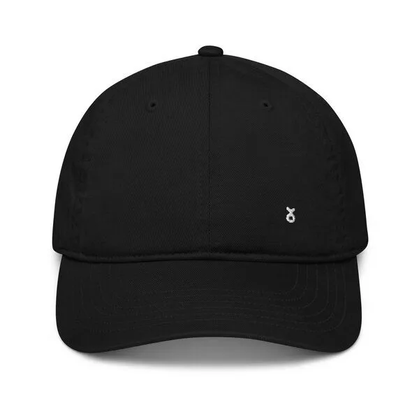 PepMelon Minimal Bio-Baseballmütze, personalisierbare Baseballkappe, dad cap, Schwarz, – Produktbild 1 von 5