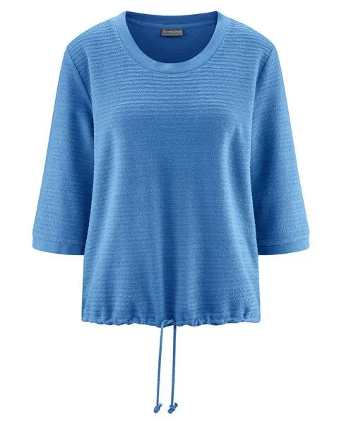 HempAge HempAge Weites Halbarm Damenshirt Hanf/Biobaumwolle, Ocean (blau), – Produktbild 3 von 4
