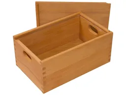 Caritas Werkstätten Caritas Werkstätten Spielzeugkiste klein mit Deckel, Buche Massivholz, geölt Maße 39 x 17,8 x 25 cm (B x H x T) – Produktbild 1 von 1