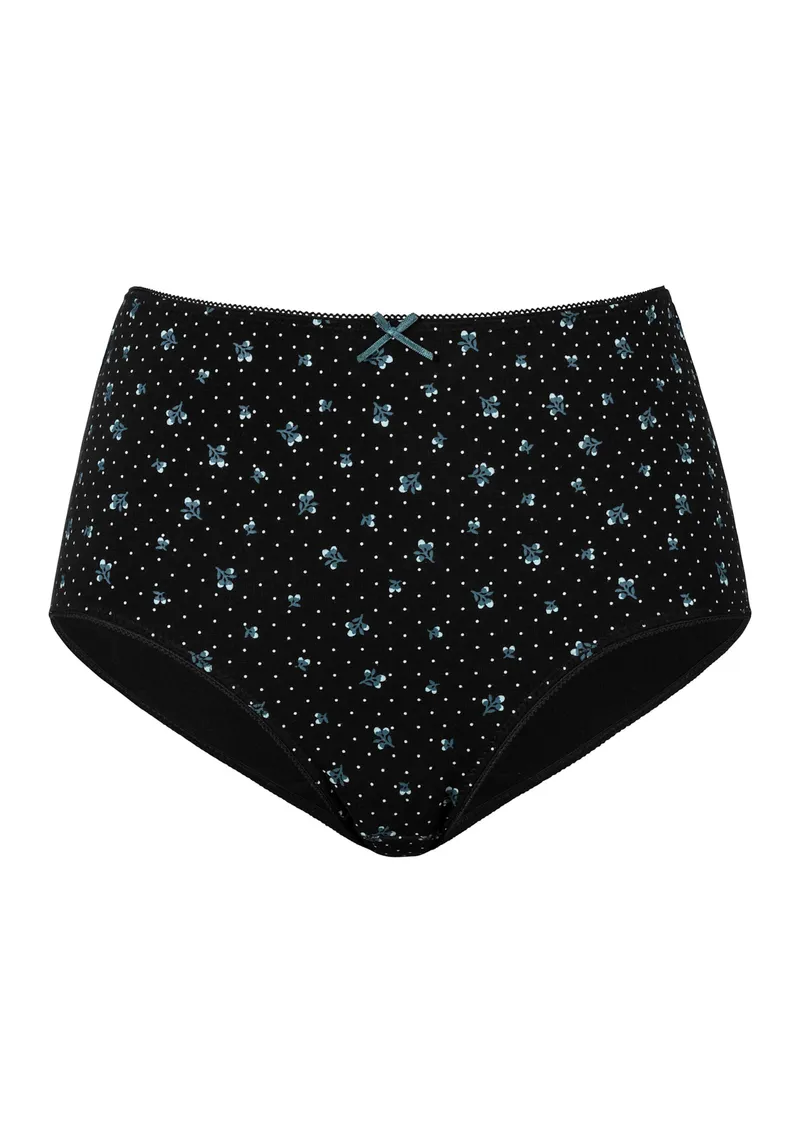 petite fleur by Lascana Taillenslip schwarz, petrol, Schwarz, petrol, – Produktbild 2 von 3