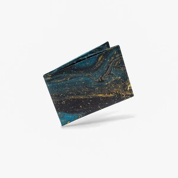 paprcuts paprcuts RFID Portemonnaie, Saphire marble (blau gelb), – Produktbild 1 von 4