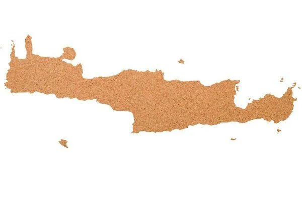 Kork-Deko Kork-Deko Kreta als Pinnwand aus Kork XXL ca. 80x50 cm | Umriss Kreta – Produktbild 2 von 2