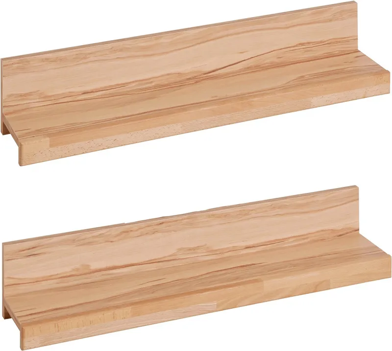 OTTO home Wandregal Burani, Set, teilmassiv, Braun, – Produktbild 3 von 5