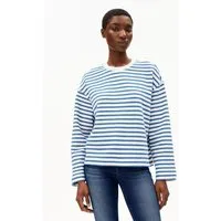 ARMEDANGELS ARMEDANGELS FRANKAA MAARLEN STRIPE Damen Sweatshirt aus Bio-Baumwolle, Undyed-dark morning, – Produktbild 1 von 1