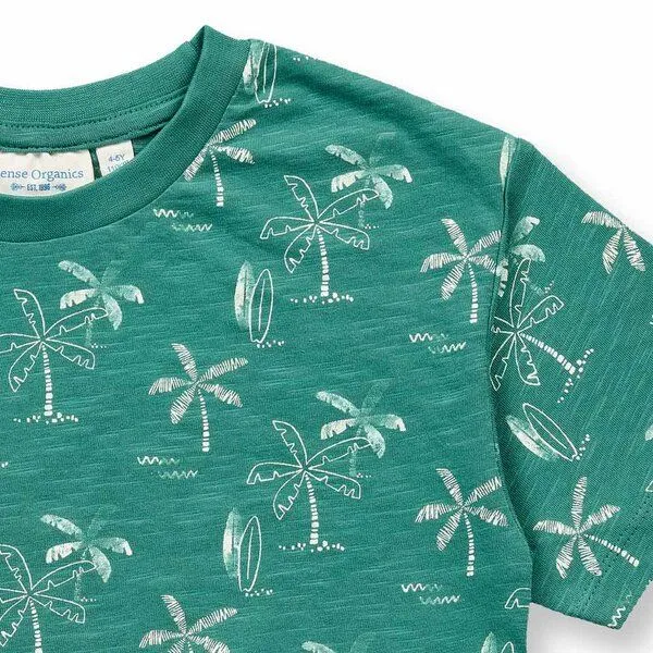 Sense Organics Sense Organics Kinder T-Shirt, Modell ANTON, Palmendruck, – Produktbild 2 von 2