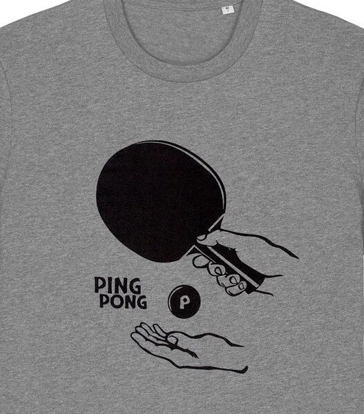 päfjes päfjes Ping Pong Tischtennis - Fair Wear Männer T-Shirt, Grau, – Produktbild 3 von 4
