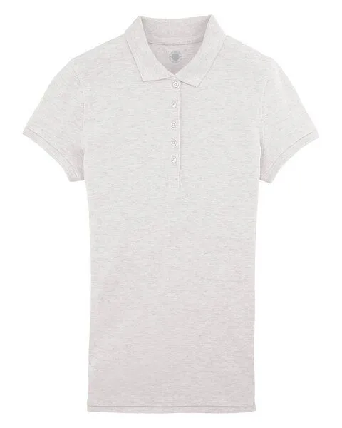University of Soul University of Soul Damen Poloshirt aus Bio-Baumwolle "Lyn", Creme grau meliert, – Produktbild 1 von 2