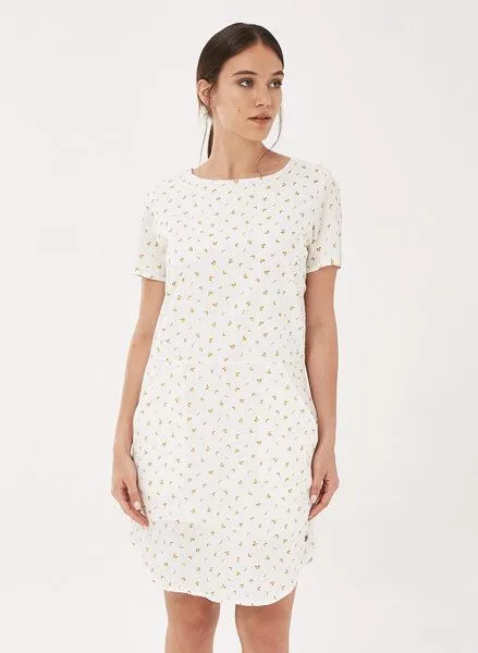 ORGANICATION ORGANICATION Kleid aus Bio-Baumwolle mit Allover-Print, White, – Produktbild 1 von 4