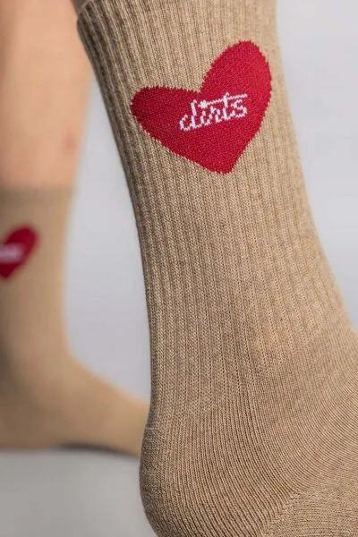 DIRTS dirts Heart Socks 2.0, Brown melange, – Produktbild 3 von 4