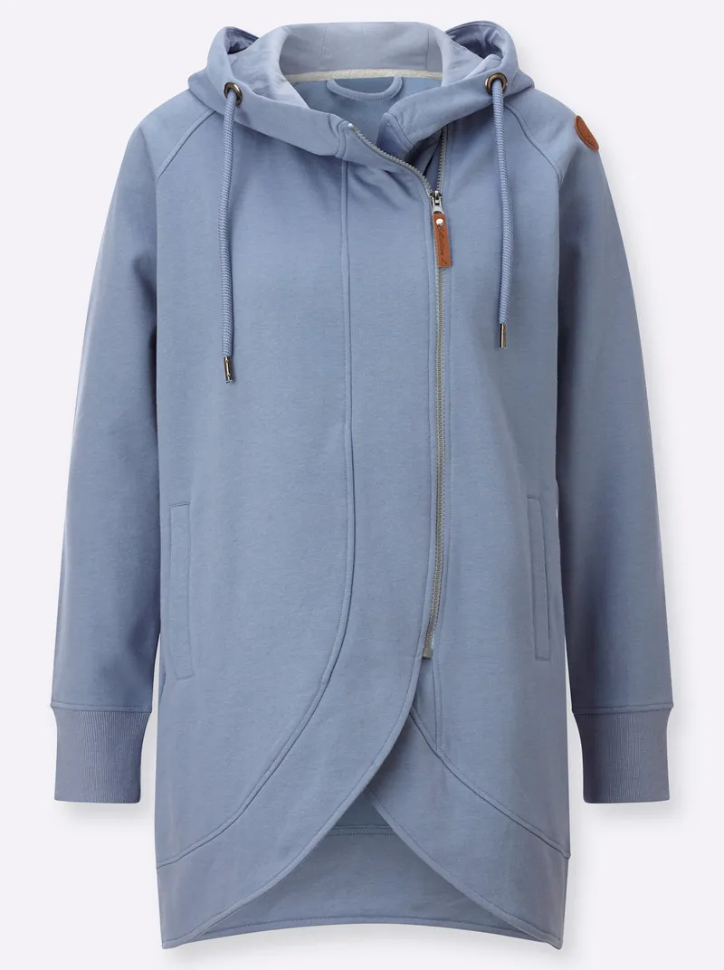 Witt Sweatjacke taubenblau, Taubenblau, – Produktbild 1 von 2