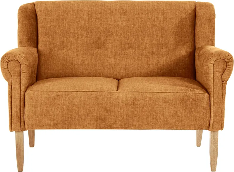 Home affaire Küchensofa Moro Couch mit Federkern, bequem, Breite 142cm, in verschiedenen Stoffen und Farben, Gelb, – Produktbild 3 von 5