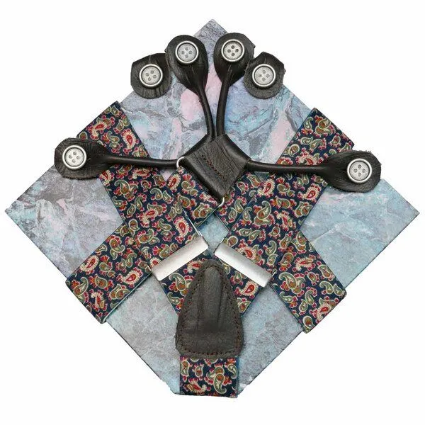 klYmp klYmp Hosenträger 'classic' paisley, Blau, – Produktbild 1 von 1