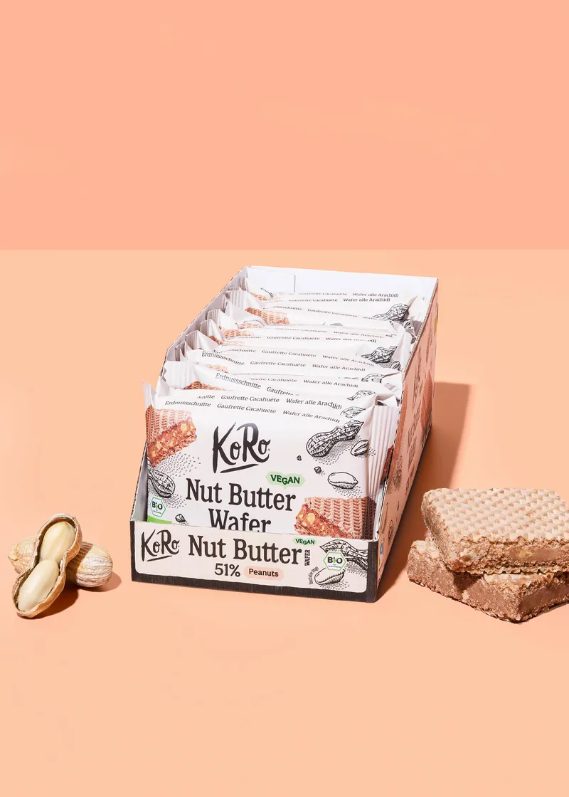 KoRo Bio Erdnussschnitte mit Meersalz | 12 x 22 g – Produktbild 2 von 5