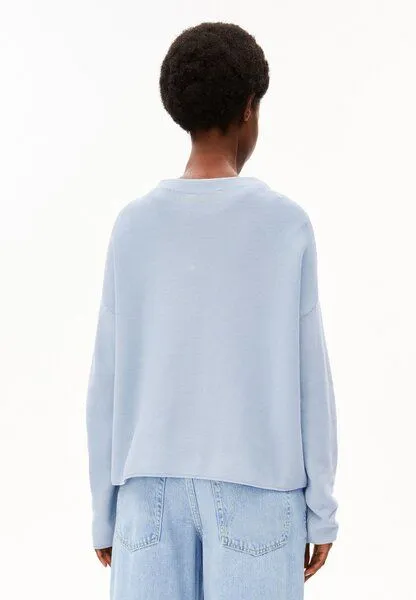 ARMEDANGELS ARMEDANGELS MERINAA LINKS LINKS Damen Strickpullover aus 100% Bio-Baumwolle, Mistblue, – Produktbild 2 von 4