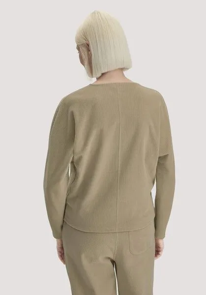hessnatur hessnatur Longsleeve Oversized aus reiner Bio-Baumwolle, Goldsand, – Produktbild 2 von 4