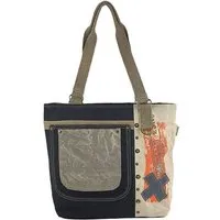 Sunsa Sunsa Shopper Canvas Handtasche in Vintage Stil, Vegane Schultertasche – Produktbild 1 von 1