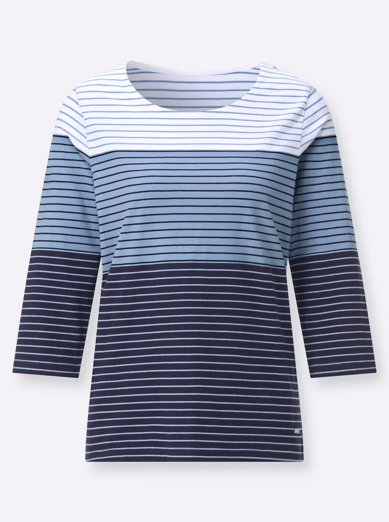 Witt Ringelshirt marine-ecru-geringelt, Marine-ecru-geringelt, – Produktbild 2 von 2