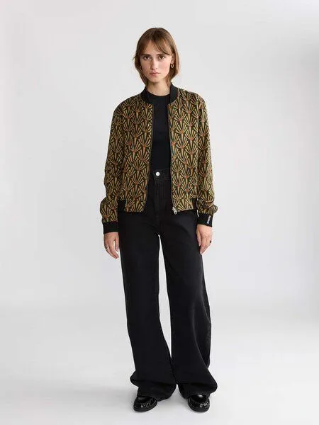 Yahmo Yahmo Cupro/Tencel Ruth Wendejacke, Artdeco/black (grün), – Produktbild 2 von 3
