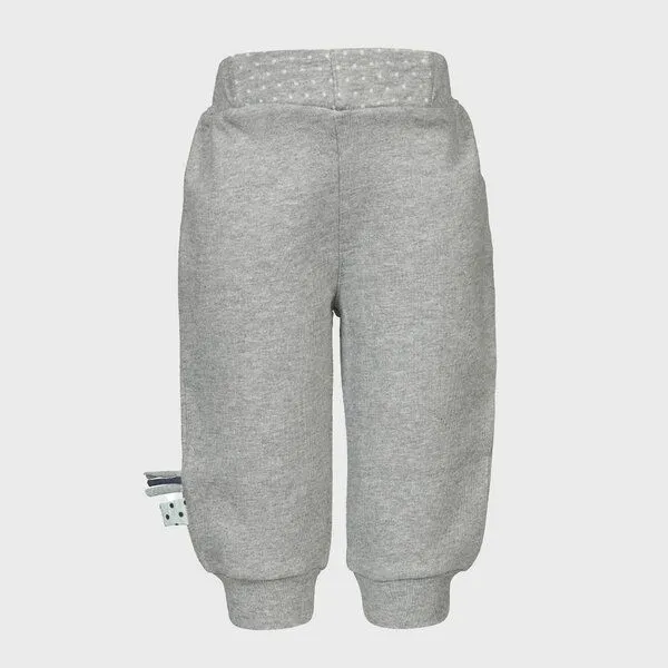 OrganicEra Baby-Sweatpants 'OrganicEra' aus Bio-Baumwolle, Grey melange (grau), – Produktbild 3 von 4