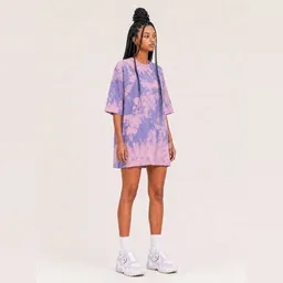 hey hey studios hey hey studios Damen Oversize T-Shirt „Cotton Candy“ Unikat aus Bio-Baumwolle – Produktbild 1 von 1