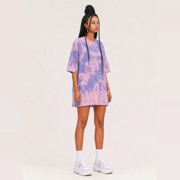 hey hey studios hey hey studios Damen Oversize T-Shirt „Cotton Candy“ Unikat aus Bio-Baumwolle, Mehrfarbig, – Produktbild 1 von 3
