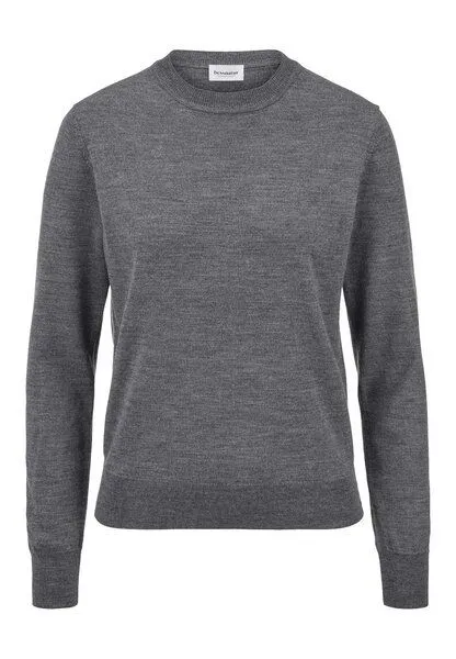 hessnatur hessnatur Pullover Regular aus reiner Bio-Merinowolle, Grau, – Produktbild 3 von 4