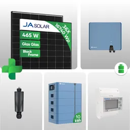 SOLPLANET PV Anlage 16.74 kWp – 36× Ja 465W Black Frame JAM54D40-465/LR  & Solplanet ASW 10kH-T3 Hybrid mit Solplanet Ai-HB G2 Pro Speicher / inkl. 0 % MwSt. für Privatkunden – Produktbild 1 von 1
