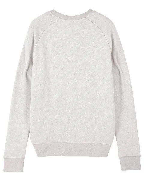 Human Family Human Family Bio Damen Rundhals Sweatshirt "Feel - Endless Love" - in 7 Farben, Hellgrau-meliert, – Produktbild 2 von 4