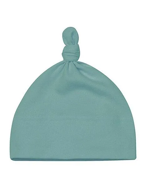 Babybugz Babybugz Baby Mütze mit einem Knoten Vegan Bio Baumwolle, Sage green, – Produktbild 1 von 3
