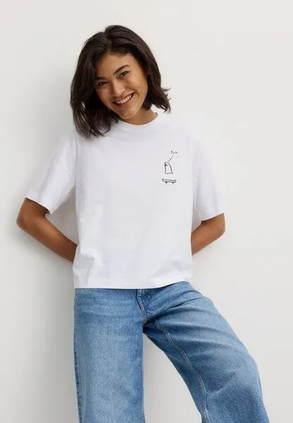 recolution Damen T-Shirt aus Bio-Baumwolle - AZOLLA GEISTERFAHRER - recolution, White (weiß), – Produktbild 1 von 1