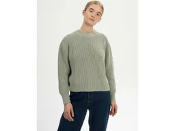 MELA MELA Bio-Damen-Strickpullover 'ADAH' mit Rundhalsausschnitt, green clay, Gr. L – Produktbild 1 von 1