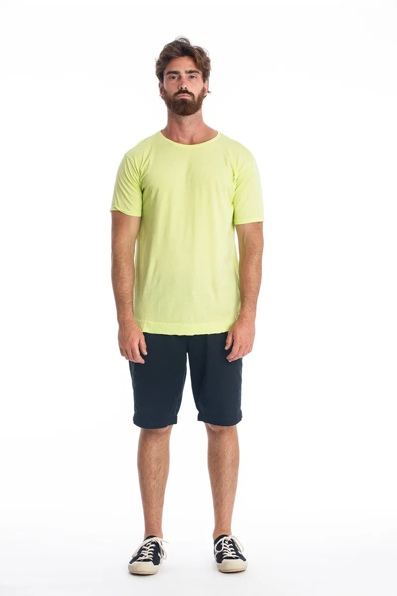RAVENS VIEW IBIZA RAVENS VIEW IBIZA Herren vegan Tee Rick Curved Lime Gelb/Grün, Hellgrün, – Produktbild 1 von 2