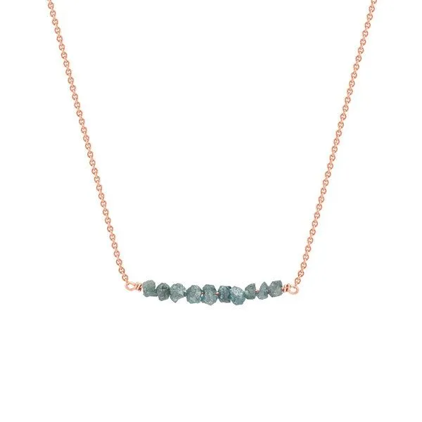 Eppi Eppi Goldener Choker mit blauen ungeschliffenen Diamanten Inaku, Rose, – Produktbild 1 von 3