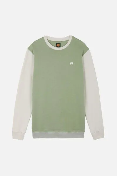 Trendsplant Trendsplant Color Block Sweatshirt Salted Moss, Beige, – Produktbild 2 von 4