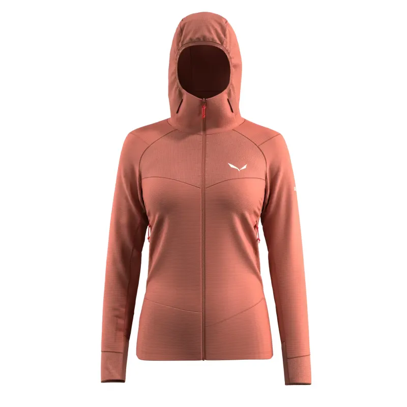 Salewa Damen Fleece-Hoodie Salewa Agner, Rouge, – Produktbild 1 von 1