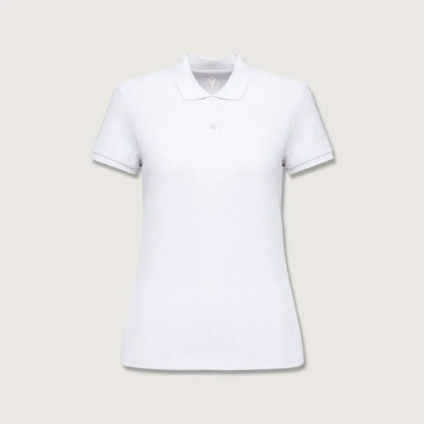 YTWOO YTWOO Damen Piqué-Poloshirt Midweight, Weiß, – Produktbild 1 von 3