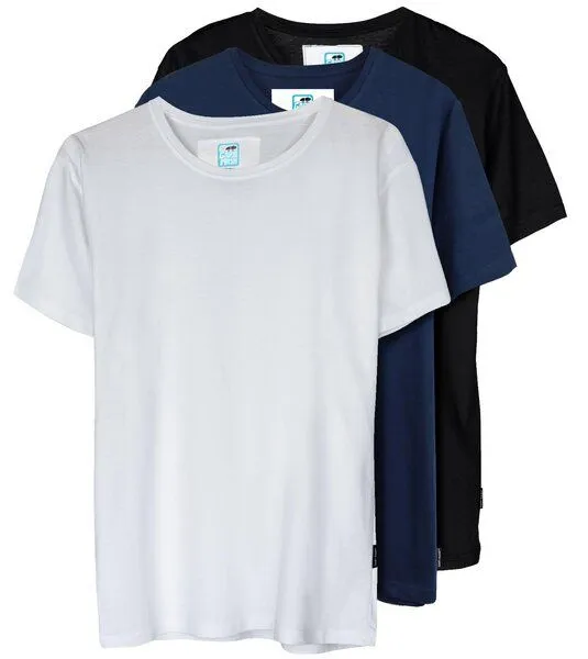 Gary Mash GARY MASH Herren Basic T-Shirts im 3er-Pack, Mix (weiß-dunkelblau-schwarz), – Produktbild 1 von 4