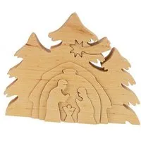 ReineNatur ReineNatur Weihnachtskrippe – Erlenholz – geölt - Größe: L: 19 cm x H: 14 cm x T: 2,5 cm – Produktbild 1 von 1