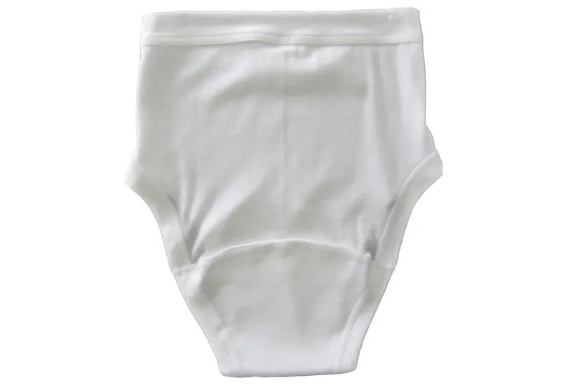 HERMKO Inkontinenzslip 1265 Inkontinenz Slip Bio-Baumwolle Weichbund Auslaufschutz bequem, Weiß, – Produktbild 4 von 4