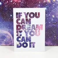 Bow Hummingbird Bow & Hummingbird Postkarte "If you can dream it" – Produktbild 1 von 1