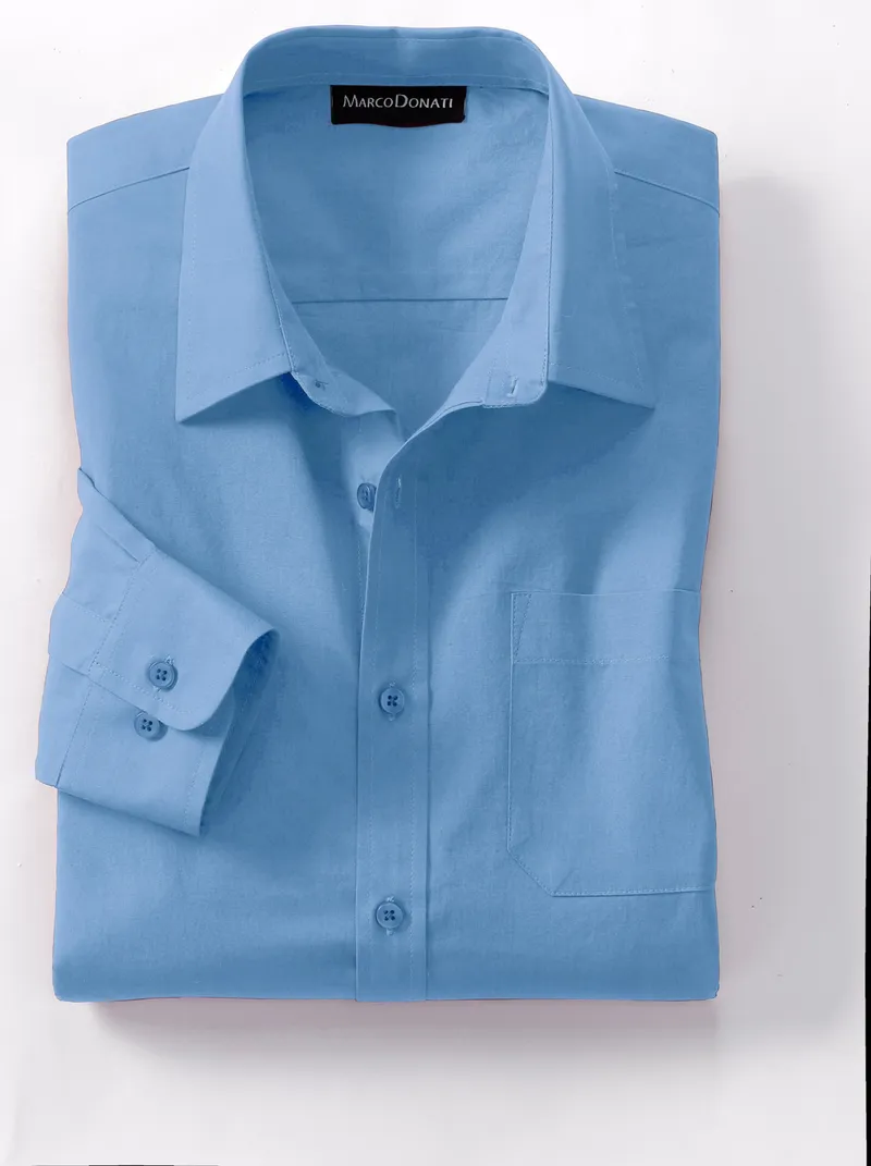 marco donati Langarmhemd himmelblau, Himmelblau, – Produktbild 1 von 2