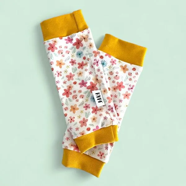 Hypf Hypf Babystulpen 100% Baumwolle, Weiss (blumen), – Produktbild 3 von 3