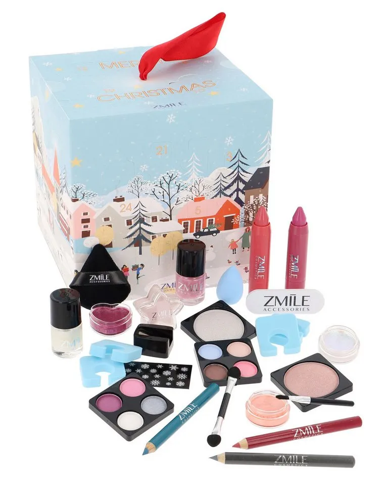 ZMILE COSMETICS Kosmetik-Adventskalender ZMILE COSMETICS Adventskalender Cube Winter Wonderland (24-tlg), Blau|bunt, – Produktbild 4 von 5