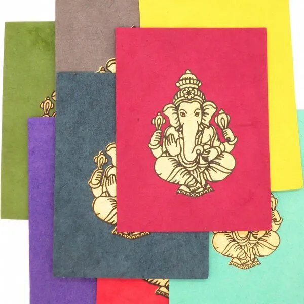 Just Be Just Be Briefkarte Ganesh, Olivegrün, – Produktbild 2 von 3
