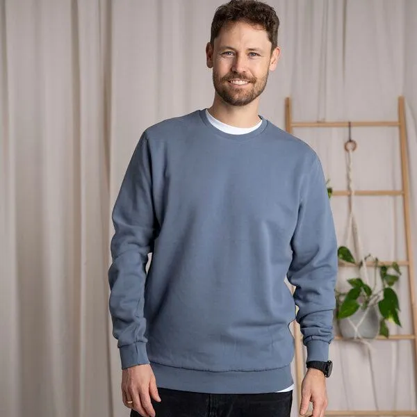 Vresh Clothing Vresh Clothing Vritz - Sweater aus Biobaumwolle, Rauchblau, – Produktbild 2 von 4