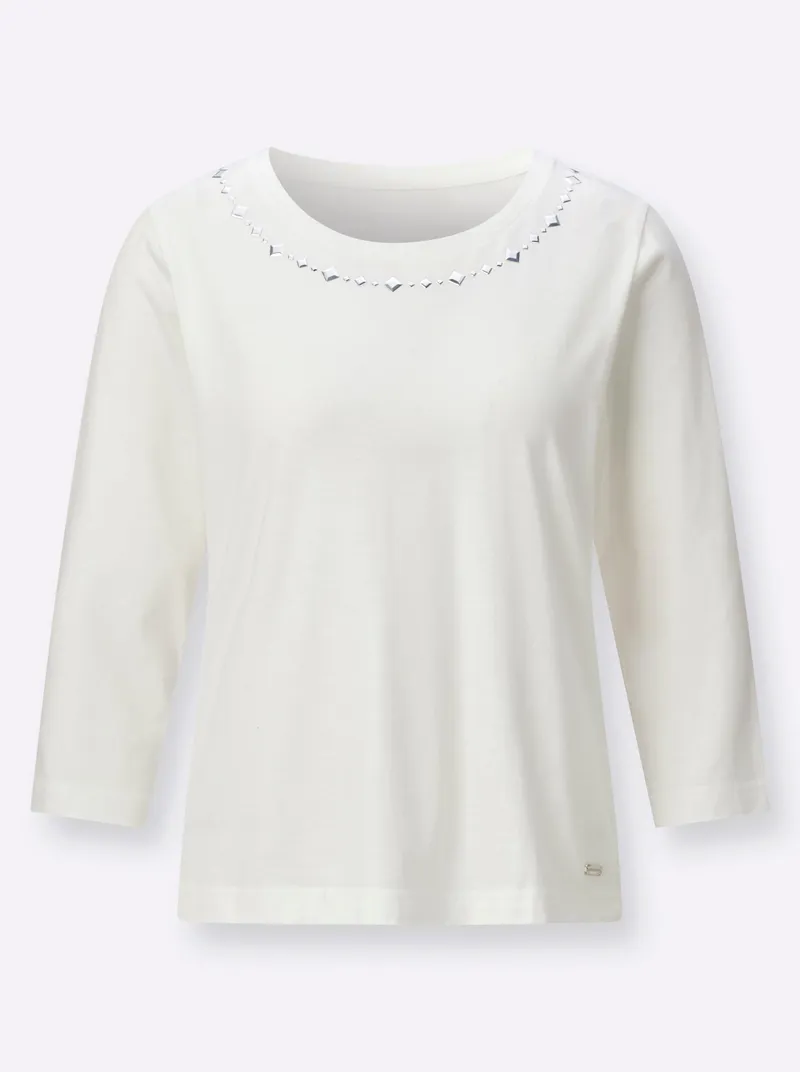 Witt Rundhalsshirt ecru, Ecru, – Produktbild 1 von 2