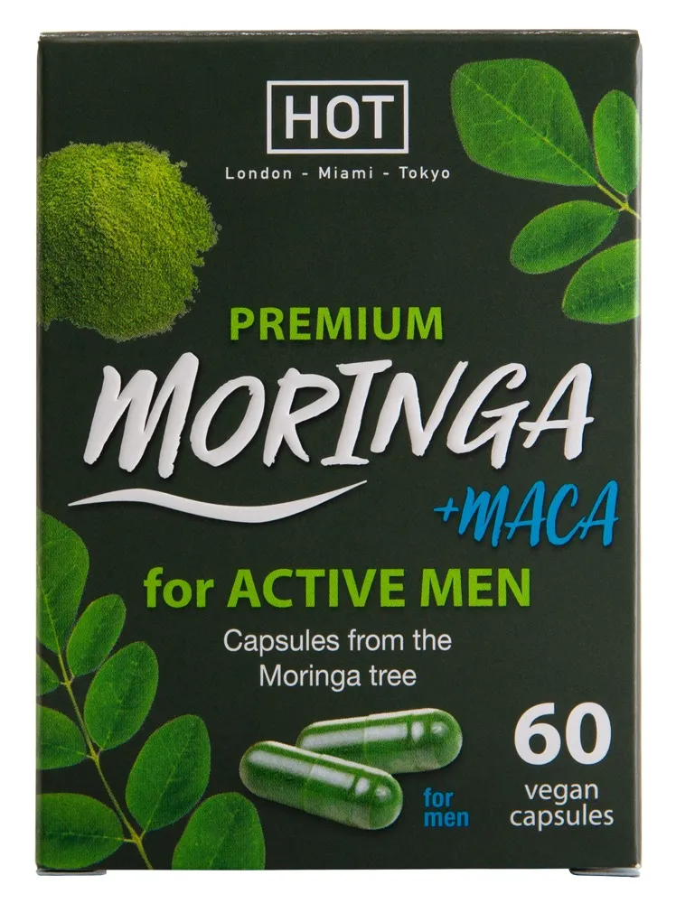 HOT „Pure Moringa + Maca Man Power“, Power-Kapseln für den (sex-)aktiven Mann – Produktbild 4 von 5
