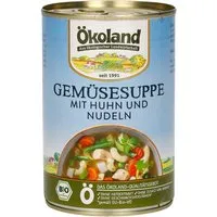 Ökoland Ökoland Bio-Gemüsesuppe mit Huhn und Nudeln, 400 g – Produktbild 1 von 1