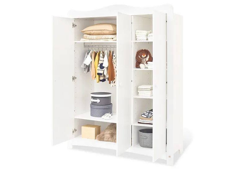 Pinolino Pinolino Kinderkleiderschrank Kleiderschrank 'Florentina' groß, Weiß, – Produktbild 2 von 3