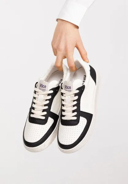 RICE RICE Sneaker Vegan Unisex - OPEN21 Black Ecru – Produktbild 1 von 4
